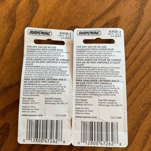 New Rayovac Krypton 4AA or 4D Bulbs, Radio Shack Screw-Base Lamp - Picture 5 of 5